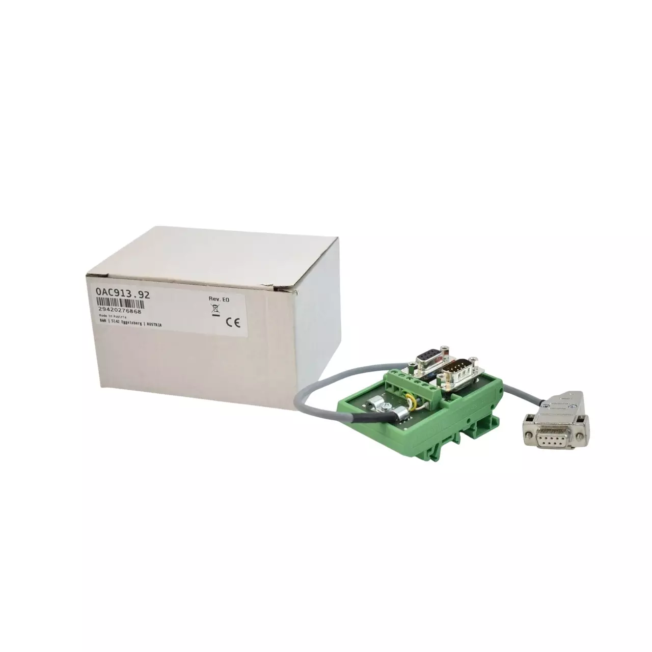 B&R Automation Bus Adapter 9 Pins 2 Interface Grey ±10 V for Industrial Use, 0AC913.92