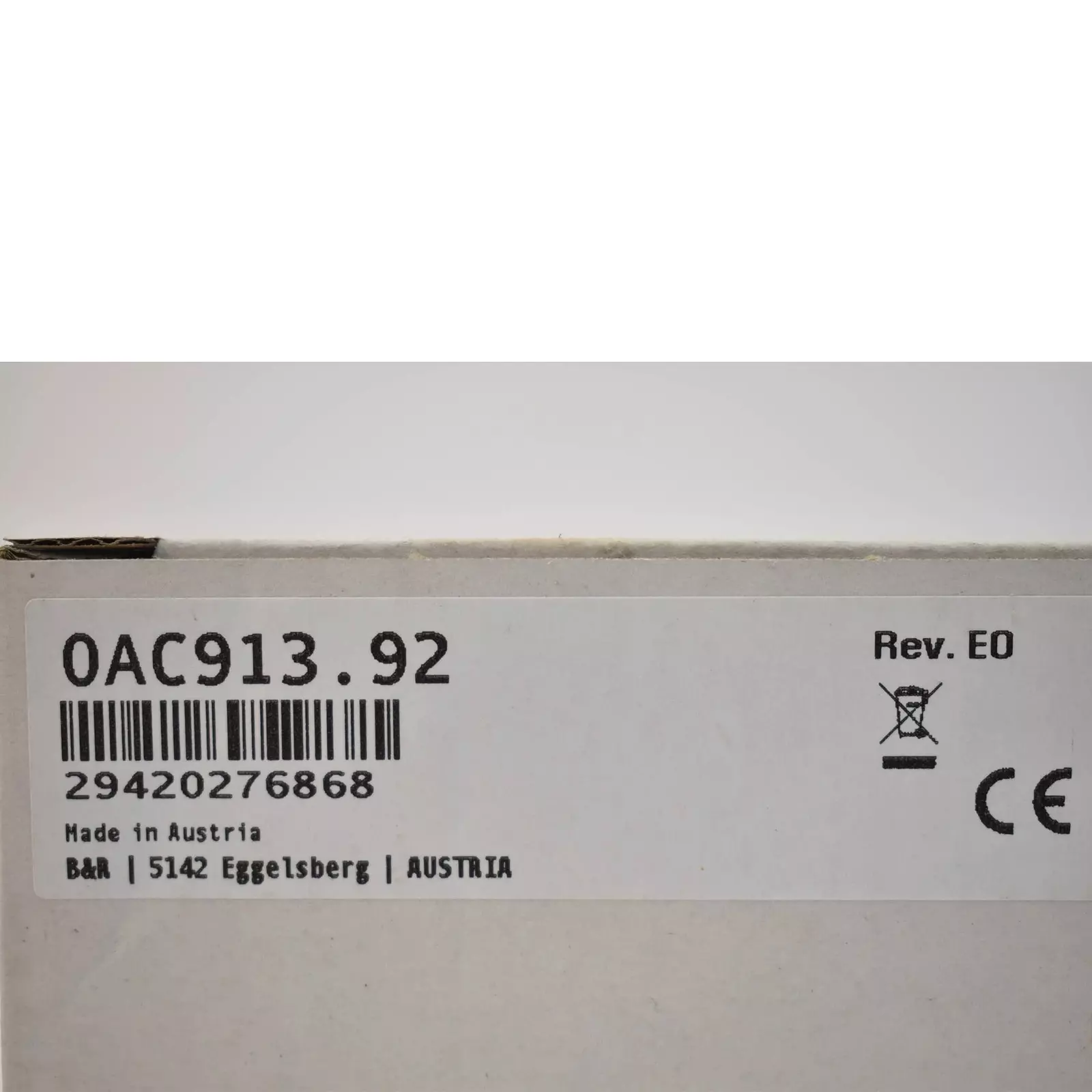B&R Automation Bus Adapter 9 Pins 2 Interface Grey ±10 V for Industrial Use, 0AC913.92