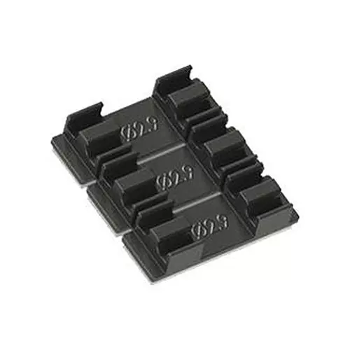ESSENTRA COMPONENTS Cable Clips ADHESIVE CABLE CLIP, BLK, 0.114", PA 6.6, EFA04-71-P01
