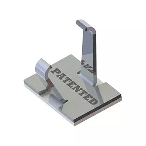 ESSENTRA COMPONENTS Cable Clips CABLE CLAMP, ADHESIVE, ALUMINIUM, SILVER, ASK-6 (Pack of 5)