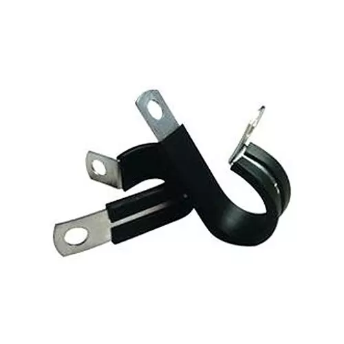 ESSENTRA COMPONENTS Cable Clips SCREW MOUNT CABLE CLAMP, BLK, STEEL/TPE, SPN-9 (Pack of 2)