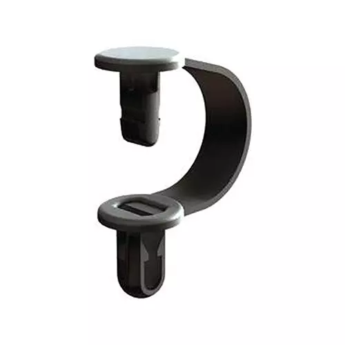 ESSENTRA COMPONENTS Cable Clips CABLE HANGER, PUSH IN, PP, BLACK, CH-1-10BK (Pack of 10)