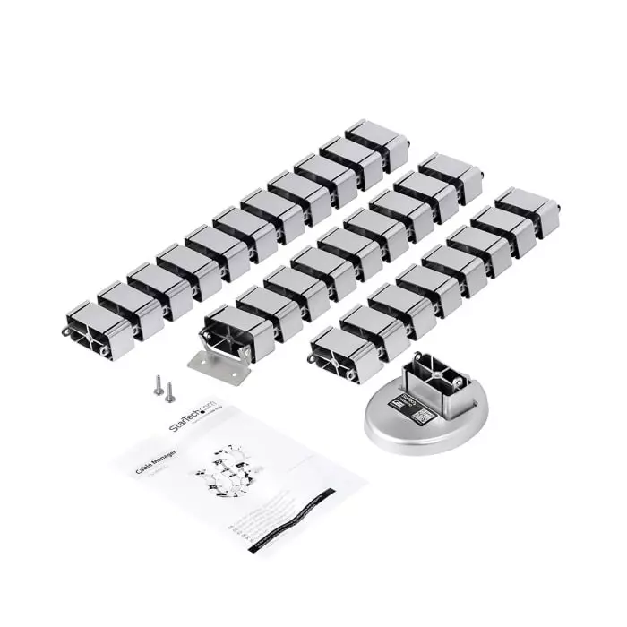 StarTech.com Cable Sleeve Plastic Spool & Steel Bracket Silver 129 mm Diameter, CMVBMOD