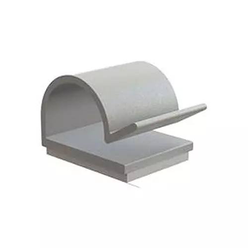 ESSENTRA COMPONENTS Cable Clips CABLE CLAMP, ADHESIVE, PVC, GREY, KKR-5A1-RT (Pack of 2)