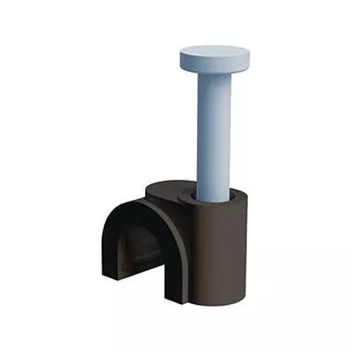 ESSENTRA COMPONENTS Cable Clips CABLE CLAMP, NAIL-IN, POLYETHYLENE/BLACK, 22NCC0500R (Pack of 20)