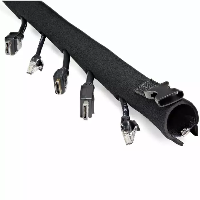 StarTech.com Cable Cover Black Neoprene 1 m, WKSTNCMZP