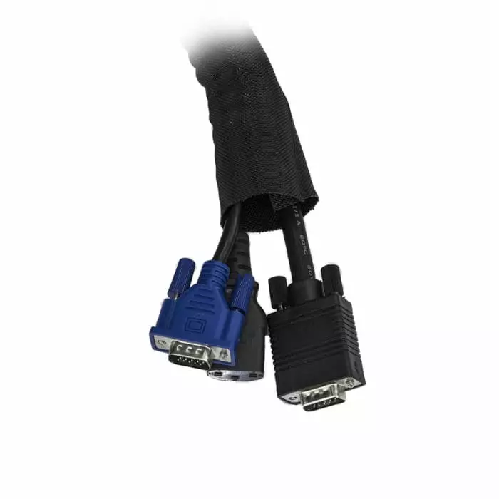 StarTech.com Cable Sleeve Nylon & Polyester Black, WKSTNCM