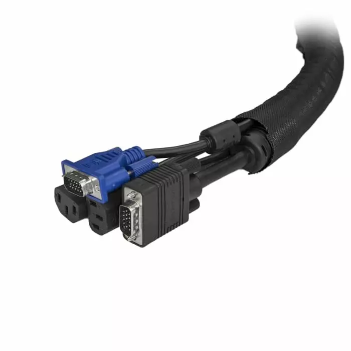 StarTech.com Cable Sleeve Nylon & Polyester Black, WKSTNCM