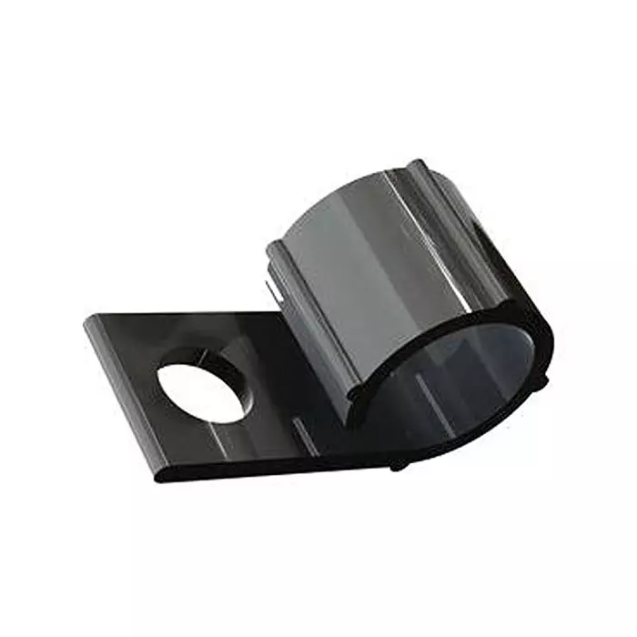 ESSENTRA COMPONENTS Cable Clips CABLE CLAMP, NYLON 6.6, BLACK, 12.7MM, WHC-500-01BK (Pack of 5)