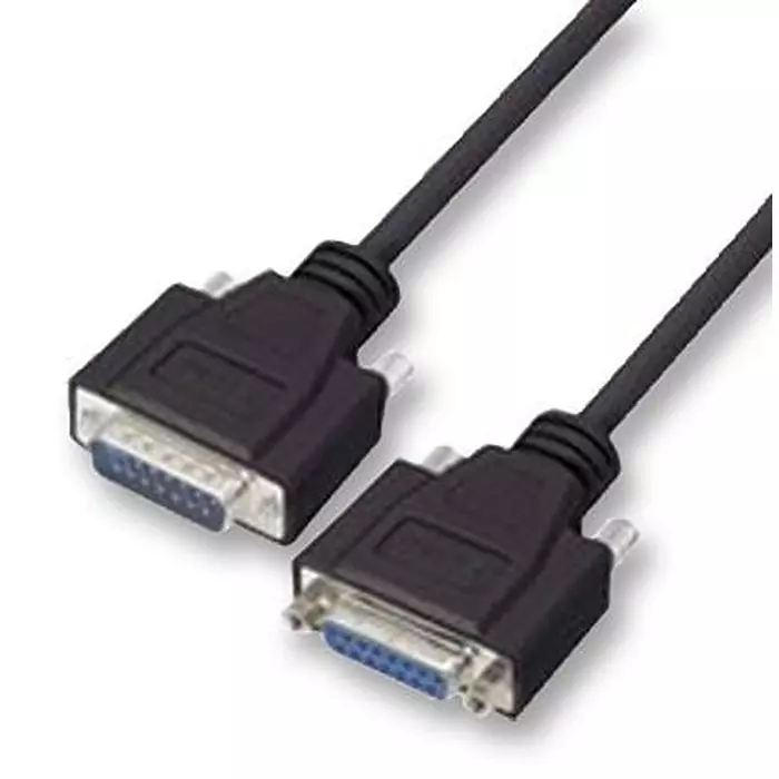 L-COM COMPUTER CABLE, SERIAL, BLACK, 4.572M, CSMNB15MF-15