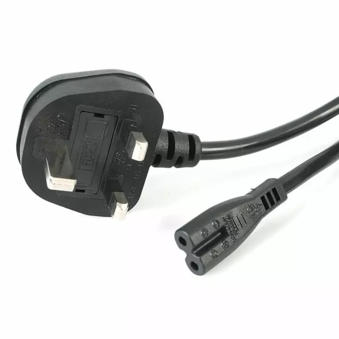 StarTech.com Right Angle CEE 7/7 Plug to Straight IEC C13 Socket Power Cord 1 m, PXTNB2SUK1M