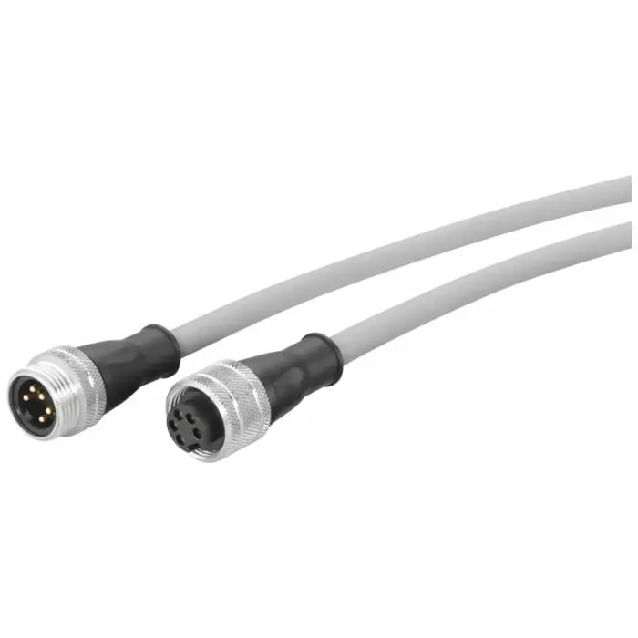 Siemens Straight Male 22.2 mm (7/8 inch) Circular to Female 22.2 mm (7/8 inch) Circular Sensor Actuator Cable, 500mm, 6XV18225BE50