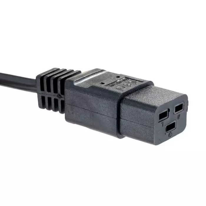 Rittal IEC C19 Socket to Type F German Plug Power Cord 1.8mDK, 7200216