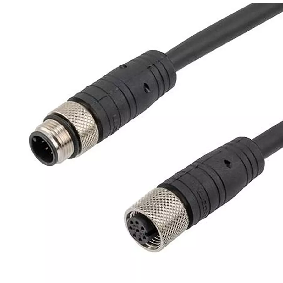 L-COM Sensor Cord, M12 Plug-Rcpt, 1.6Ft, TRG862-P6B-05M