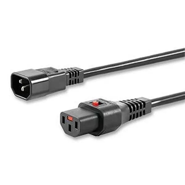 SCHAFFNER - TE CONNECTIVITY Lead, Locking, Iec Plug, 2M, Blk, Il13-C14-H05-3100-200