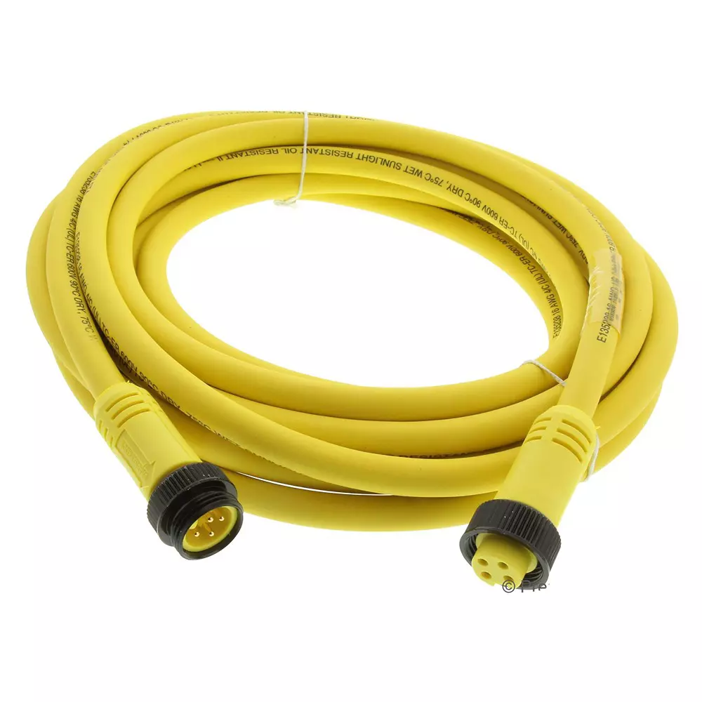 MOLEX Mini Change Cord, 4P Rcpt-Plug, 25M, Yel, 130010-0885