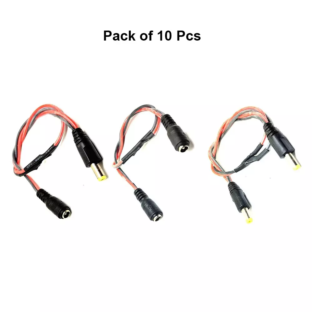 invento-dc-jack-plug-silicone-power-cable-female-to-female-male-to-female-male-to-male-300-mm-length-20-awg-tinned-copper-conductor-isc-3006-g5-pack-of-10-pcs