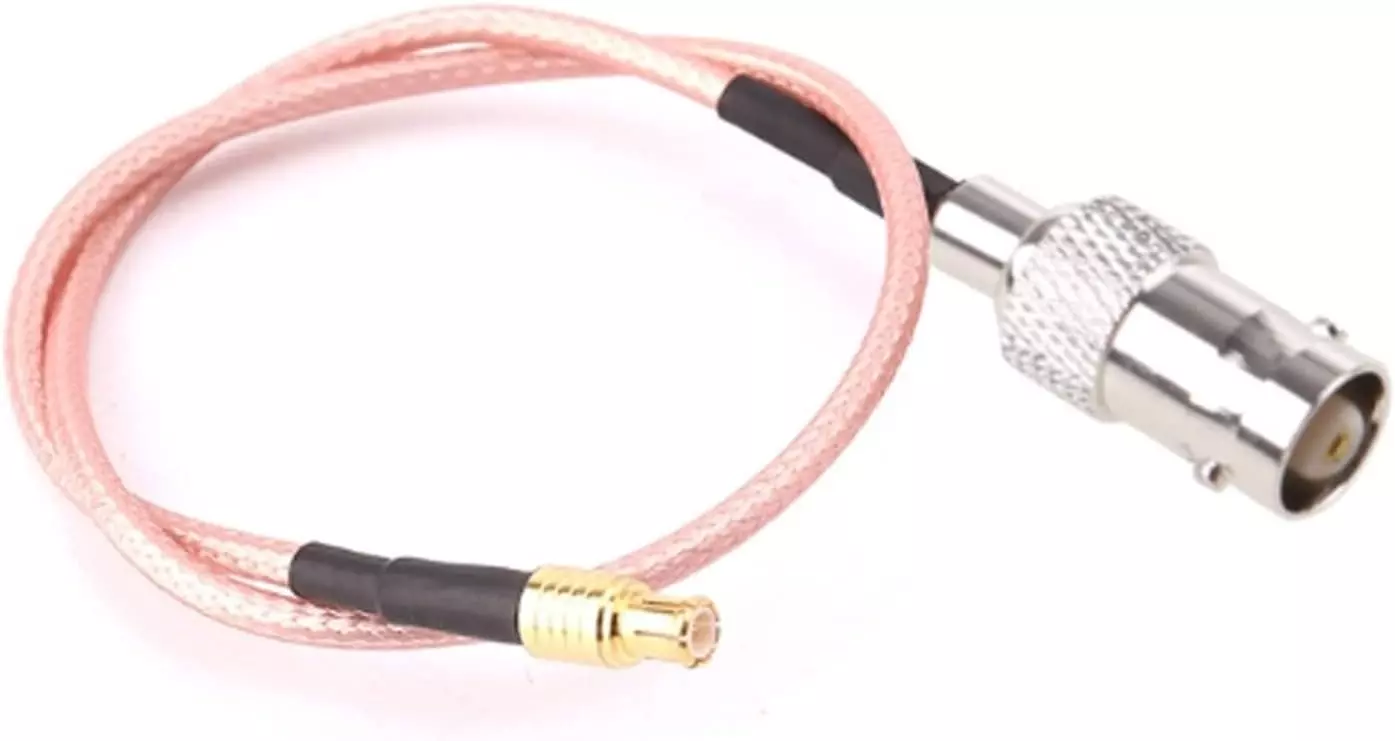 NBR RG-316 BNC Female to MMCX Male Straight Coaxial Antenna Pigtel Extension Cable 45.72 cm (1.5 Ft) for Wireless LAN Devices, Multi Color