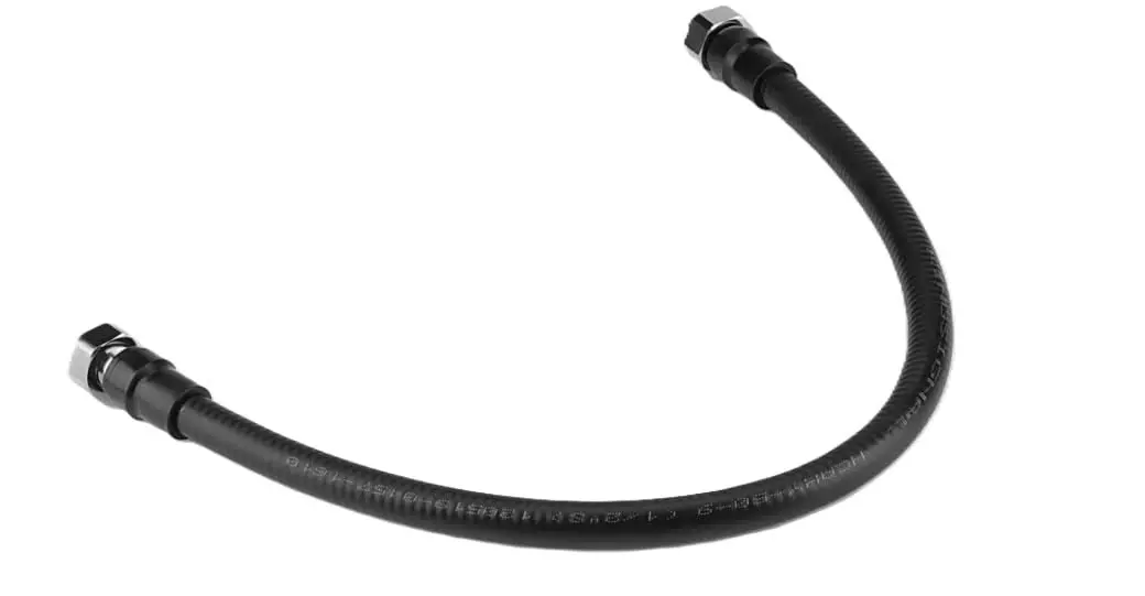 NBR Cable Assembly 12.7 mm (1/2 inch) Superflex with N-Male to N-Male Connector Jumper Cable 1 m, Black
