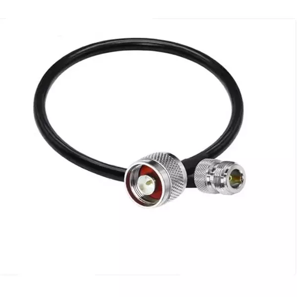 GENERIC RG-58 N-Male to N-Female Low Loss RF Coaxial Jumper Antenna Extension Cable PVC Jacket PTFE (Teflon) Insulation 25 cm Length, CA0473