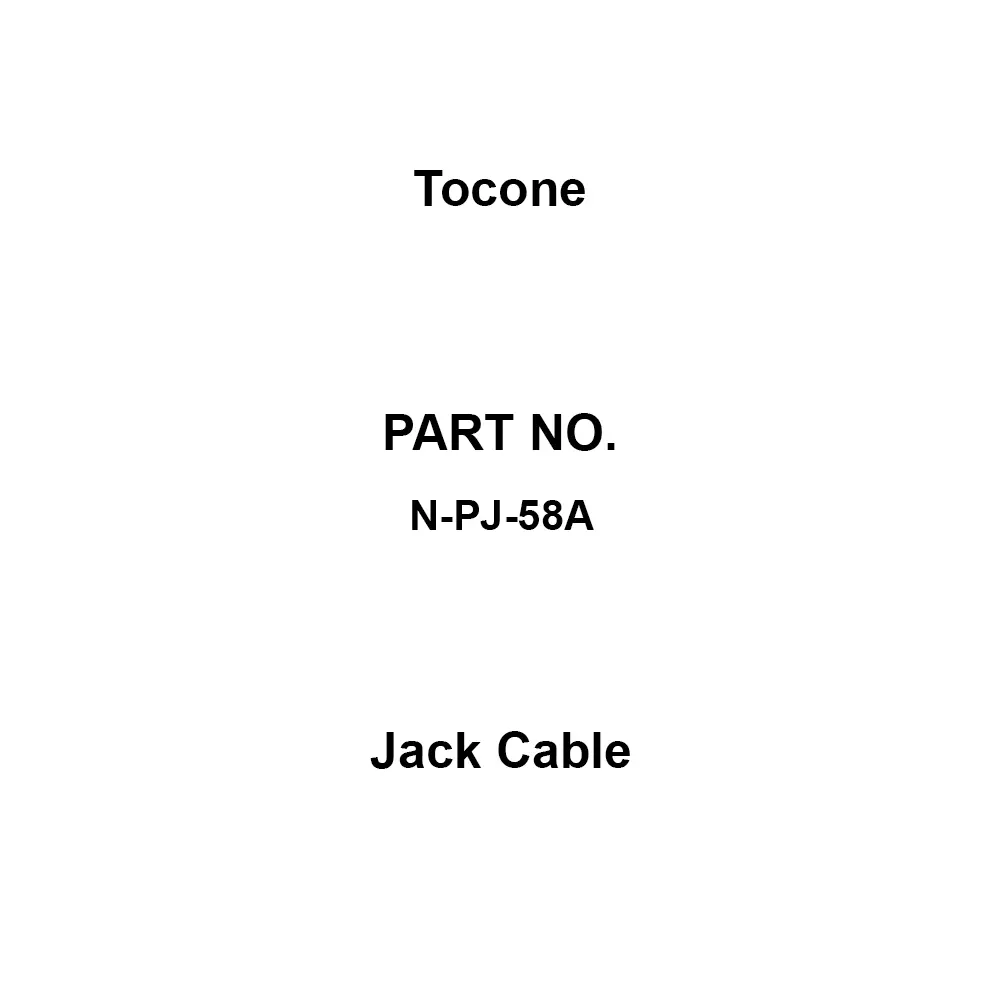 Tocone Jack Cable N type Connector Type TA-34, TA-35 Crimping Type Jack Cutting Shape, N-PJ-58A