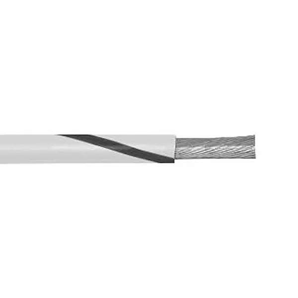 Alpha Wire Wire, Wh/Bk, 22Awg, 7/30Awg, 304.8M, 3051 WB001