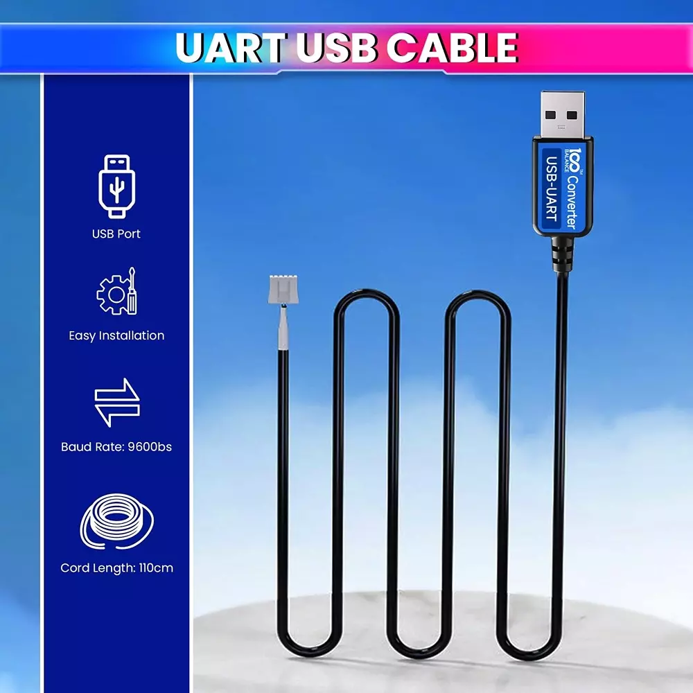 AmiciSolar UART to USB Data Transfer Cable with 9600 bps Baud Rate for PC & Device Communication, BPP-UART