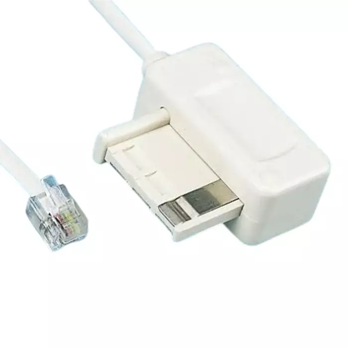 Decelect Female RJ11 to Male Telephone Extension Cable 3m, CT1136402I