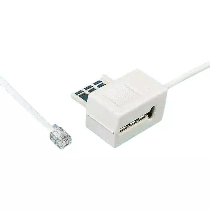 Decelect Male RJ11 to Male Telephone Extension Cable Black Sheath 3m, SPE164912