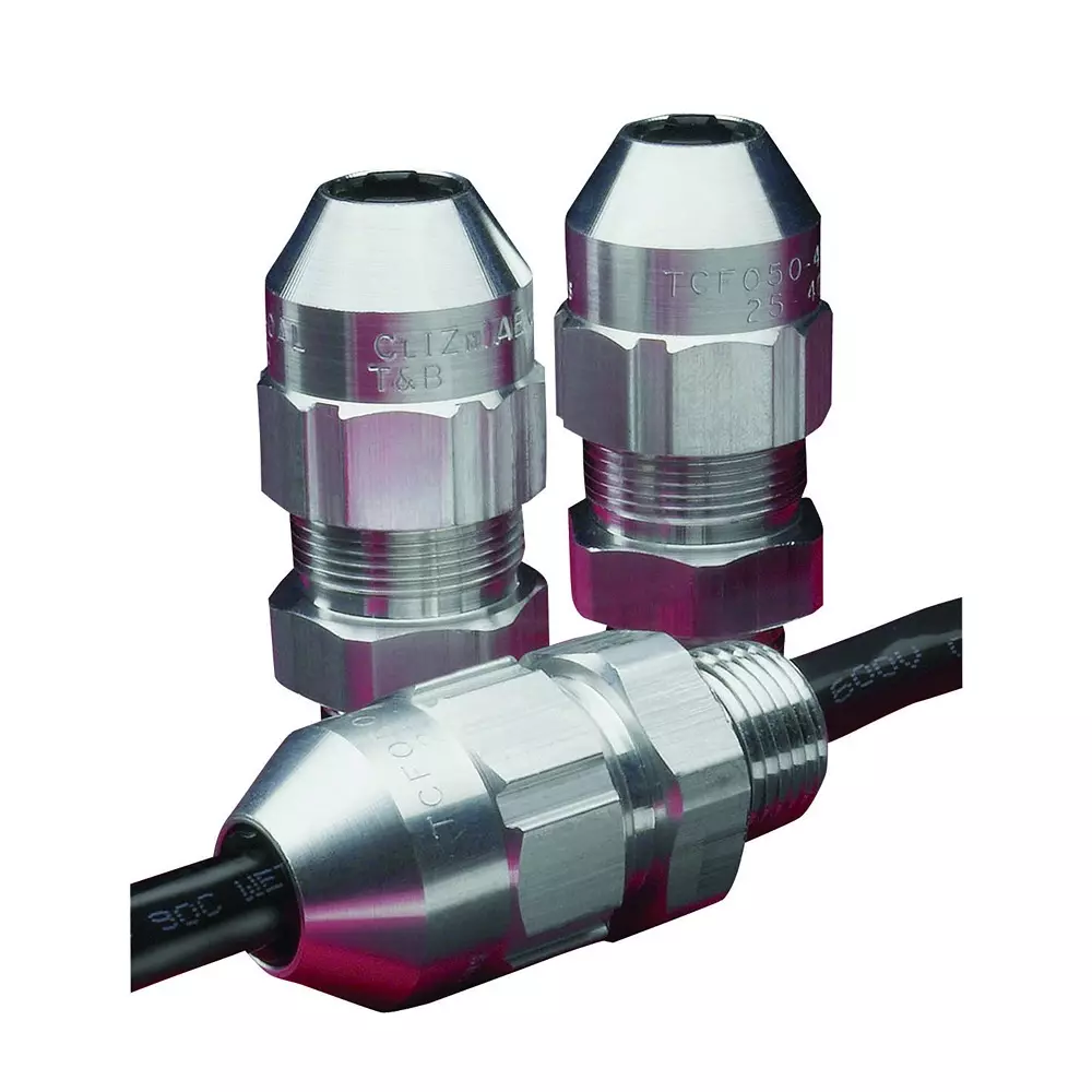 ABB - THOMAS & BETTS Tray And Cord Fitting. Aluminum, Tcf075-78Al