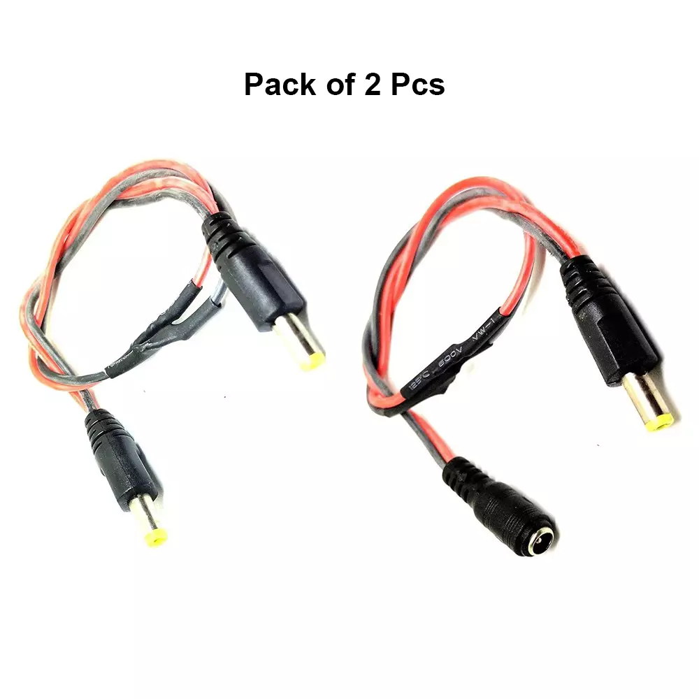 invento-dc-jack-plug-silicone-power-cable-male-to-female-male-to-male-300-mm-length-20-awg-tinned-copper-conductor-isc-3006-d1-pack-of-2-pairs