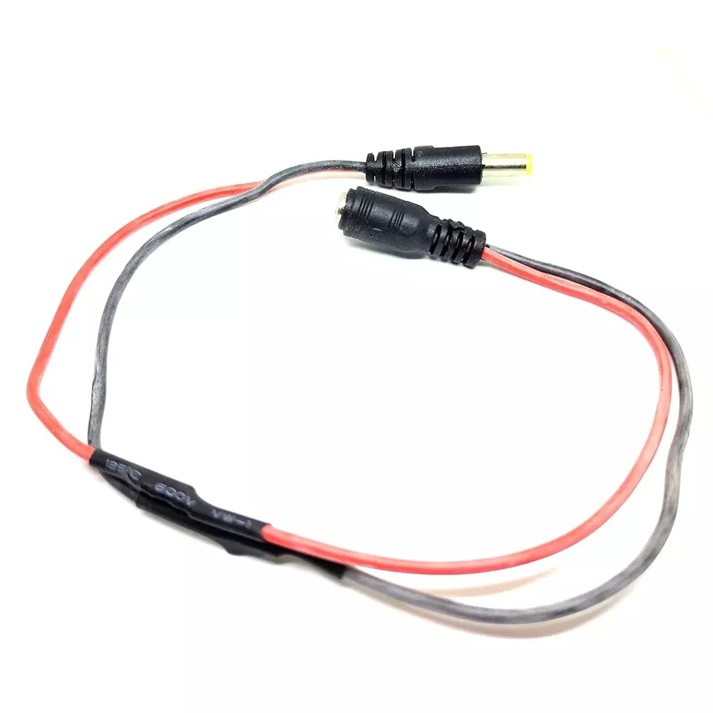 invento-dc-jack-plug-silicone-power-cable-male-to-female-male-to-male-300-mm-length-20-awg-tinned-copper-conductor-isc-3006-d1-pack-of-2-pairs
