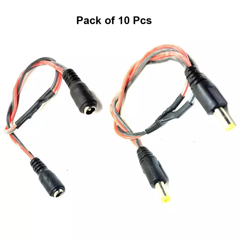 invento-dc-jack-plug-silicone-power-cable-female-to-female-male-to-male-300-mm-length-20-awg-tinned-copper-conductor-isc-3006-e5-pack-of-10-pairs