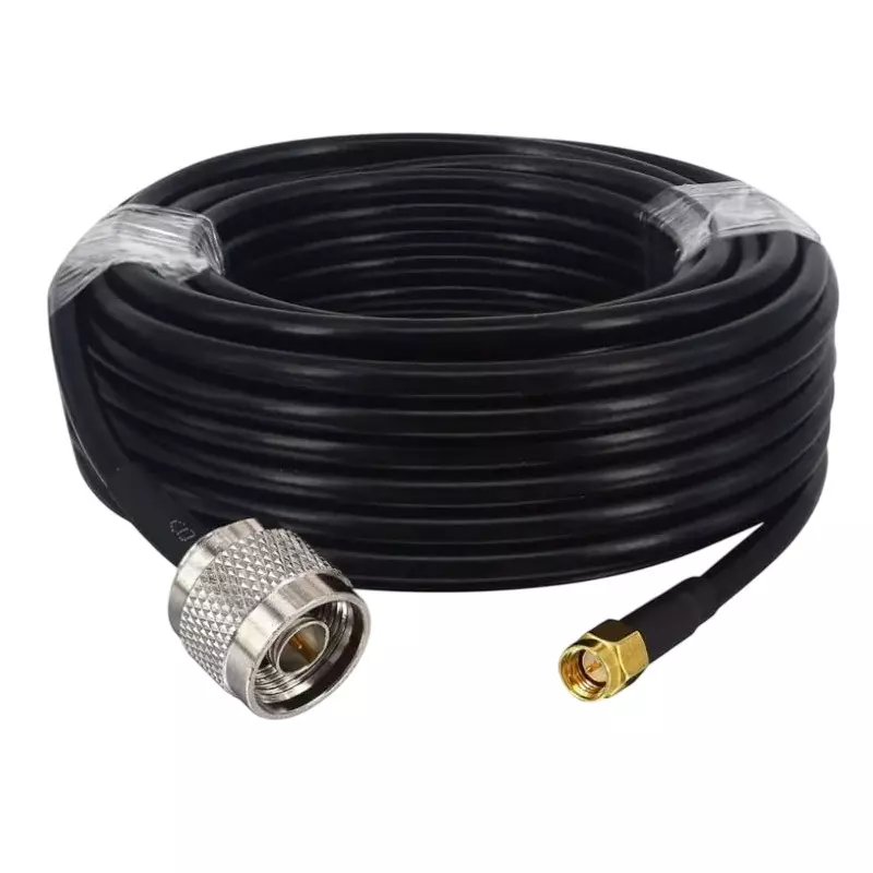 GENERIC RG-58 N-Male to SMA Male Ultra Low Loss Coaxial Antenna Extension Cable 50 m Length, CA0403