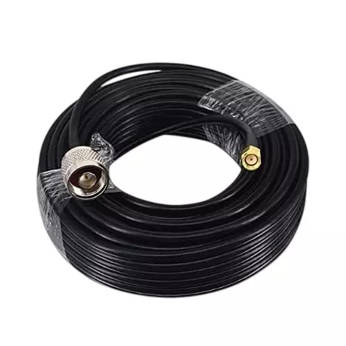 GENERIC RG-58 N-Male to RP-SMA Male Ultra Low Loss Coaxial Antenna Extension Cable 35 m Length, CA0429