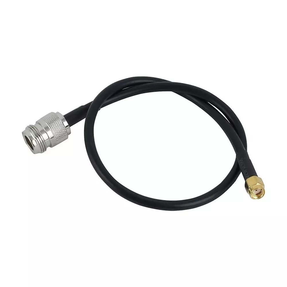 GENERIC RG-58 N-Female to RP-SMA Male Low Loss Coaxial Cable 2 m Length Black, CA0115