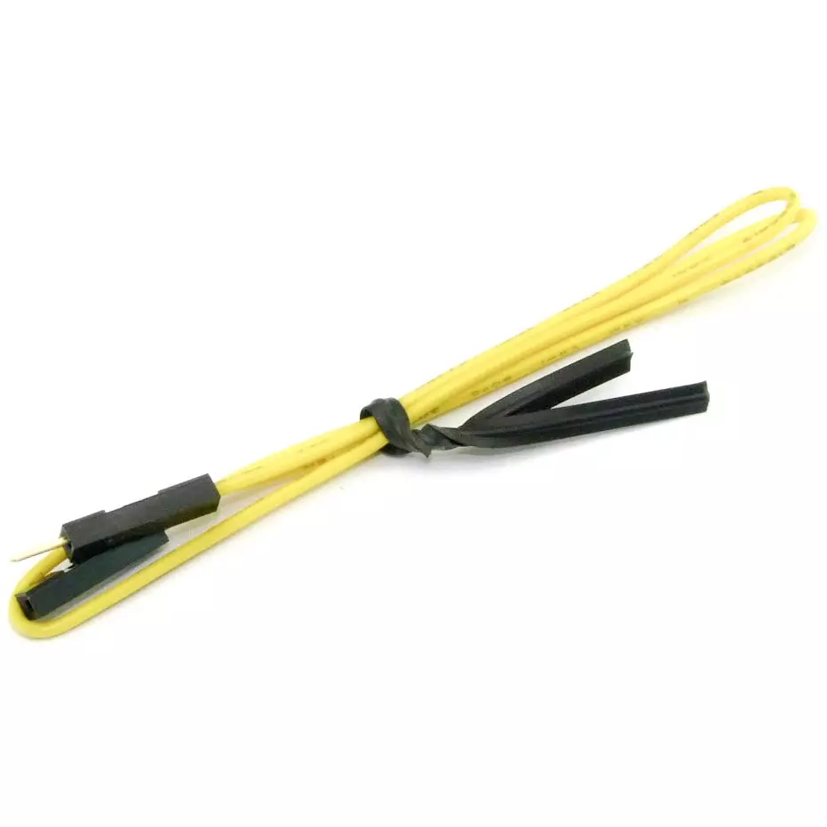 Kyoritsu Electronics Cable Yellow UL1007 AWG26 Cable 1 S (Socket) -1 P (Plug) Cable type, 311-216-4 (Pack of 10)