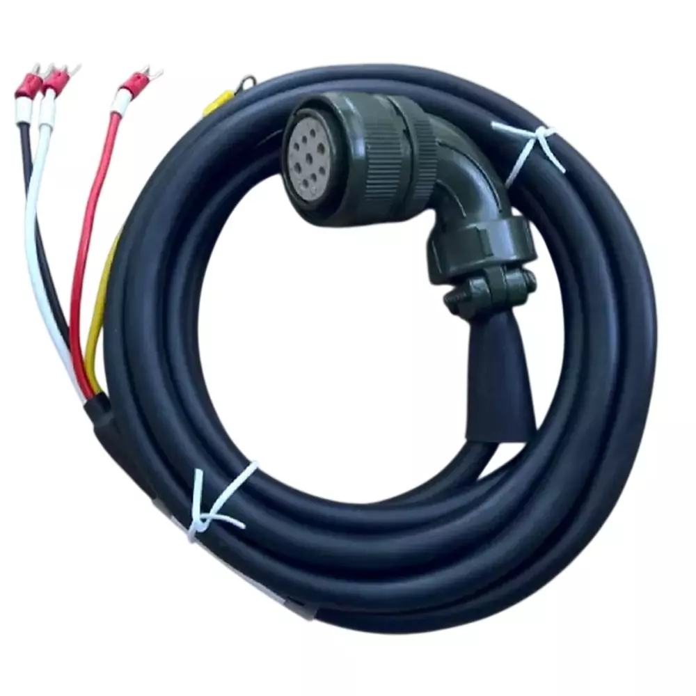 Delta 3 m Power Cable Black Color for Servo Motors, ASD-CAPW1203