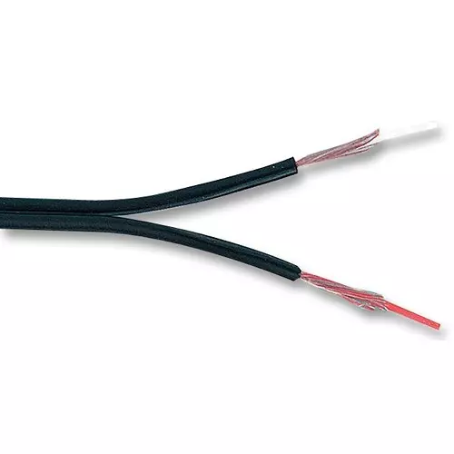 PRO POWER Cable, Twin, Scrned,10/0.12 mm, Blk, 100M, JY-1066 BLACK