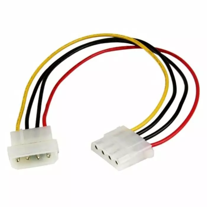 StarTech.com Power Extension Cable 30.48 cm (12 inch) Black, LP4POWEXT12