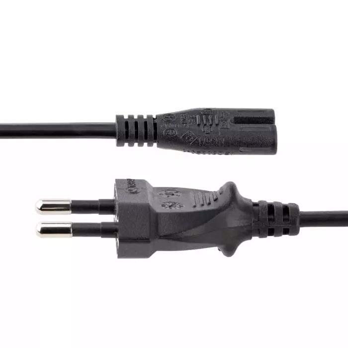 StarTech.com Straight CEE 7/16 Plug to Straight IEC C7 Socket Power Cord 1 m, PXTNB2SEU1M