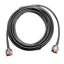 NBR RG-58 N-Male to N-Male Plug RF Coaxial Jumper Extension Antenna Cable PVC Jacket 50 Ω Impedance 10 m, Black
