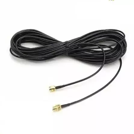 NBR RG-174 SMA Male to SMA Female Wifi Extension Jumper Cable PVC Jacket 50 Ω Impedance 25 m, Black