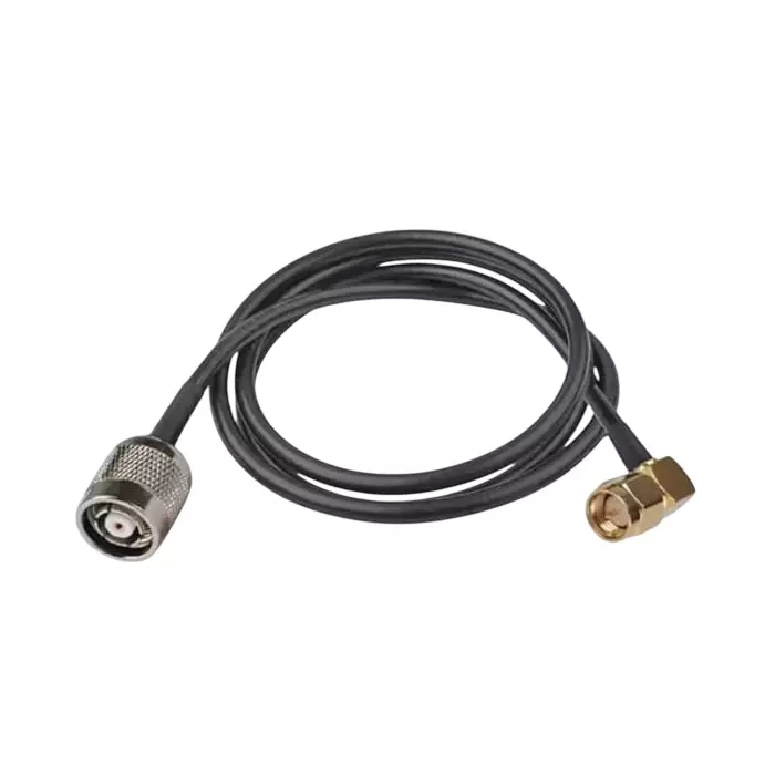 GENERIC RF Coaxial Jumper Cable RG-58 Type RP TNC Male to SMA Male (Right Angle) Connector 2 m Length Black
