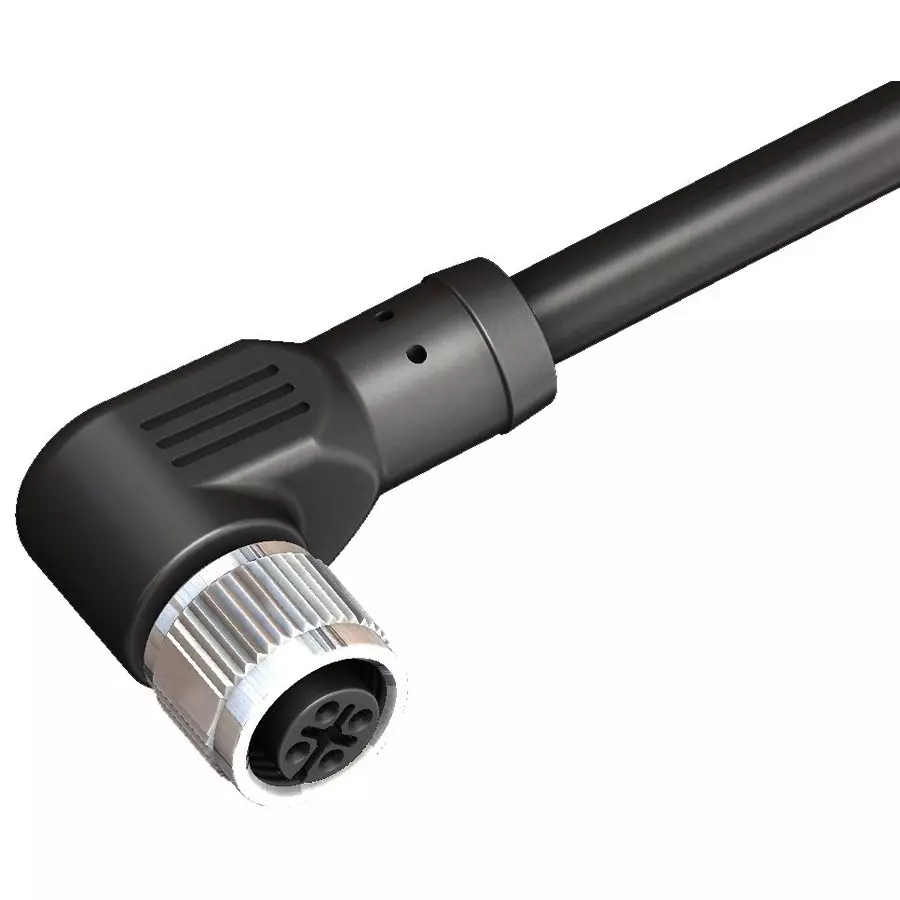 RS PRO Actuator/Sensor Cable Polyvinyl Chloride 5 m Length Black, 2834871