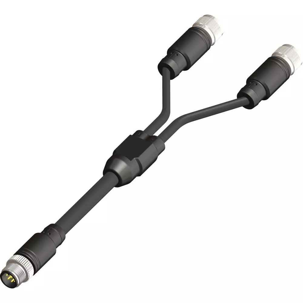 RS PRO Actuator/Sensor Cable Polyvinyl Chloride 300 mm Length Black, 2835014