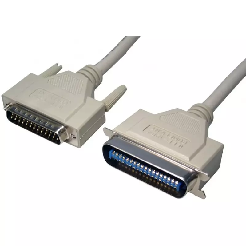 RS PRO Parallel Cable 2 m Grey Polyvinyl Chloride Centronic, D-Sub 25-Pin C36 Male, 2863368