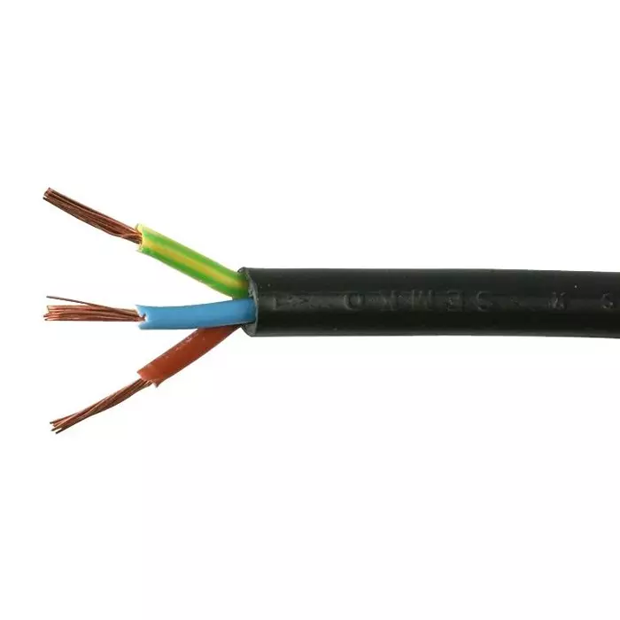 PRO ELEC CABLE H03VV-F3 2183Y 0.50MM BLACK 50M, PEL01047