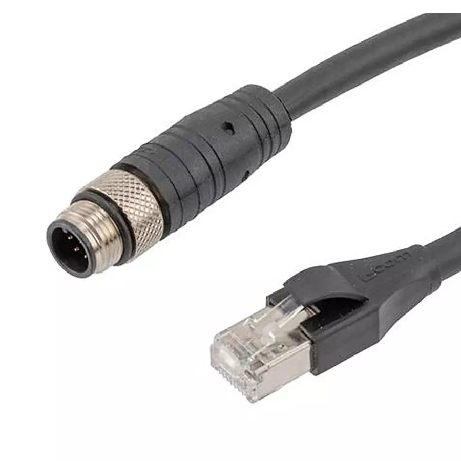 L-COM Sensor Cord, M12 Plug-Rj45 Plug, 1.6Ft, TRG864-P6B-05M