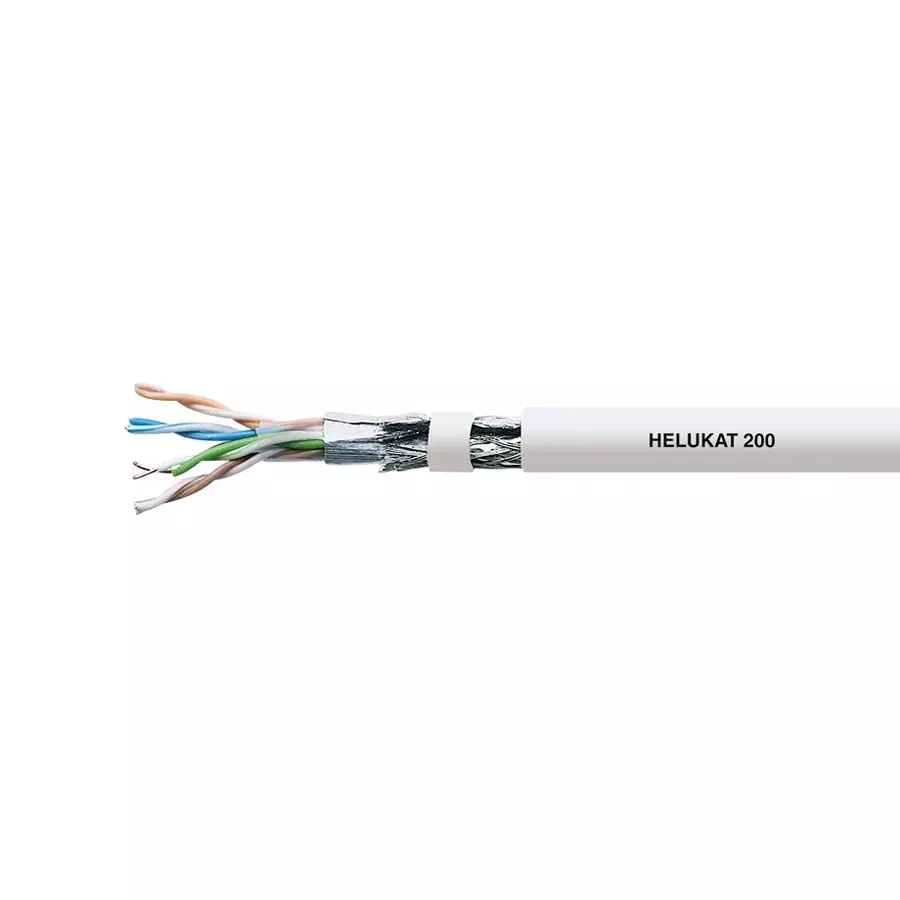 HELUKABEL HELUKAT 200 Data Cable PVC+FRNC SF/UTP 4x2xAWG 24/1 300 m Length 8 Core Grey, 81610